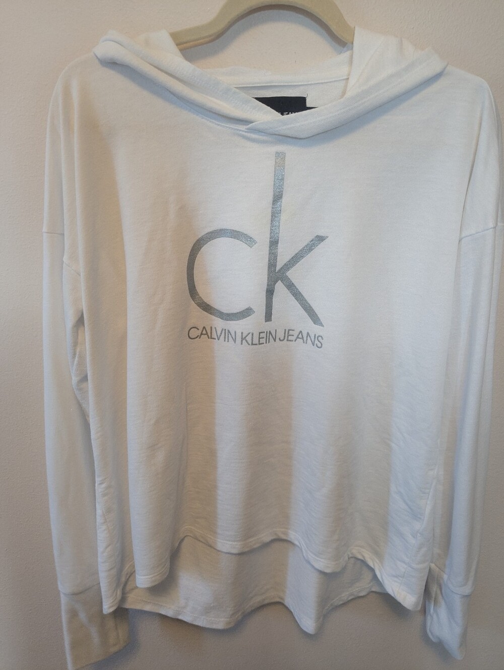 Calvin Klein White Women's Lightweight Hooded Pullover